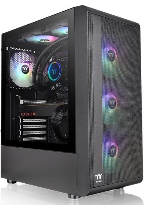 Thermaltake S200 TG Black ATX Mid Tower ARGB Tempered Glass